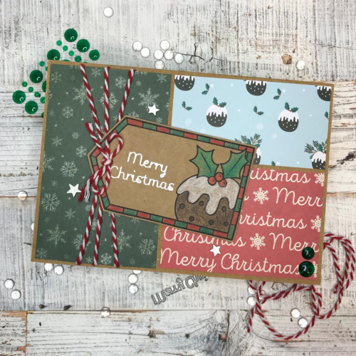 Christmas Pudding Gift Tag Card