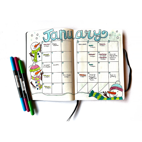 January bullet journal