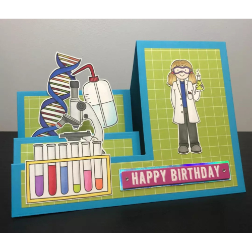 Science girl card