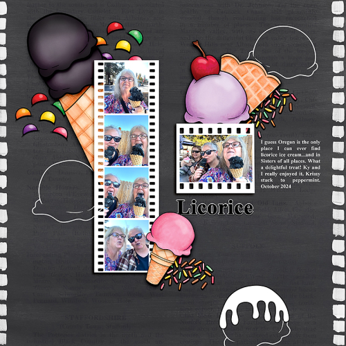 Licorice ice cream