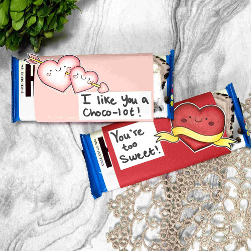 Valentine's Chocolate Bar Wrappers