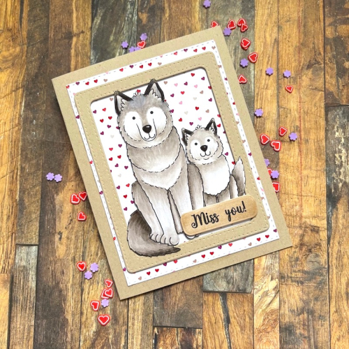 Miss You Wolf Card