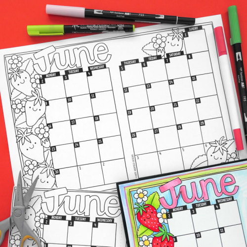 June bullet journal calendar