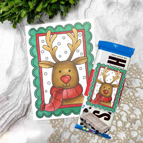 Christmas Card and Chocolate Bar Wrapper