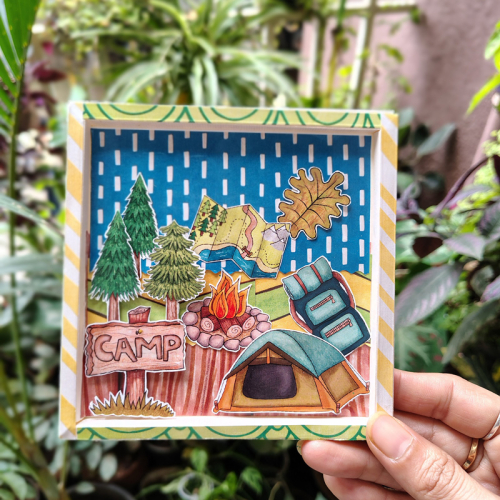 Cute Camping Shadow box frame 