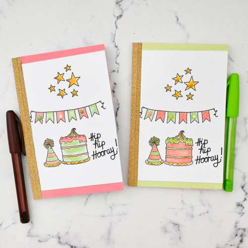 Hip Hip Hooray Birthday notebook Craft