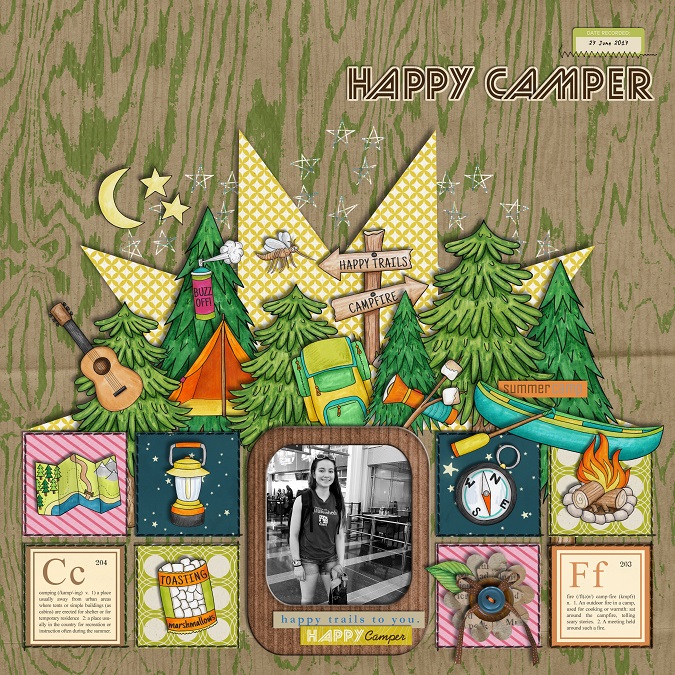 Summer Camp digital scrapbook kit