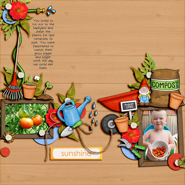 digital scrapbooking page | scrapbook layouts ideas | page by Lisa