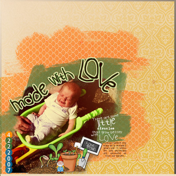 digital scrapbooking page | scrapbook layouts ideas | page by Rachel