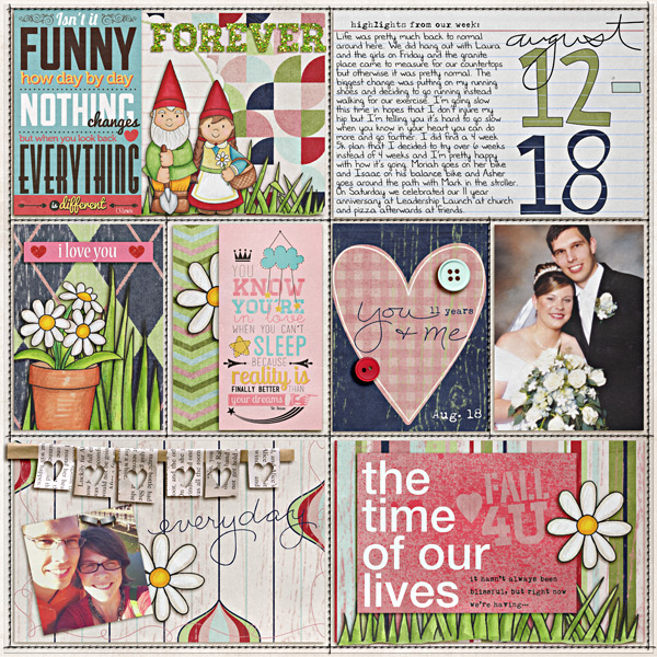 Spring scrapbook layout ideas | digital scrapbooking page by Heather