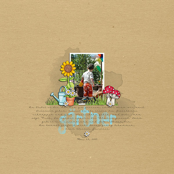 Spring scrapbook layout ideas | digital scrapbooking page by Jasy