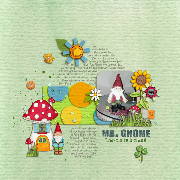 Spring scrapbook layout ideas | digital scrapbooking page by Karen