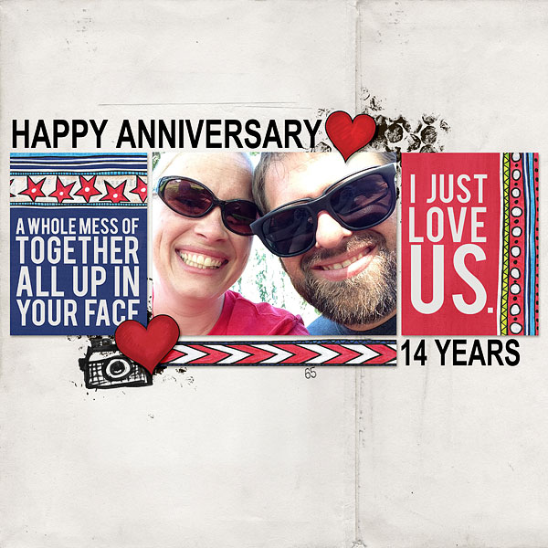 Digital scrapbooking page | scrapbook layout ideas | Kate Hadfield Designs creative team layout