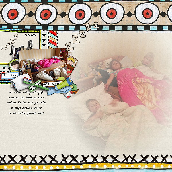 Digital scrapbooking page | scrapbook layout ideas | Kate Hadfield Designs creative team layout