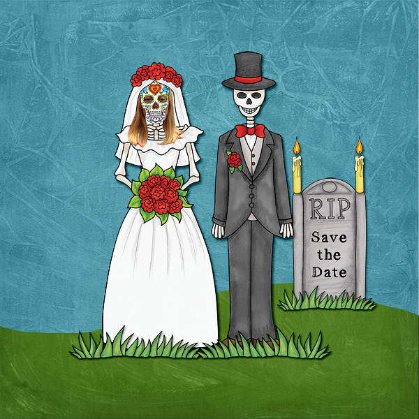 "Day of the Dead" CT layout by Edeena | katehadfielddesigns.com
