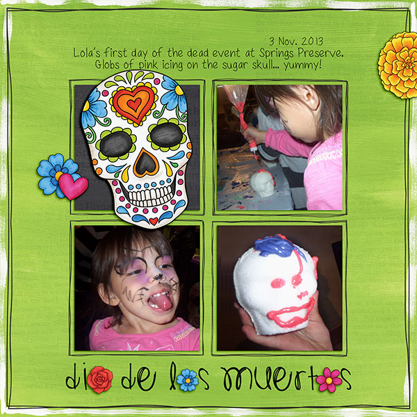 "Day of the Dead" CT layout by Jenna | katehadfielddesigns.com