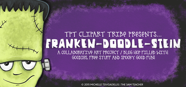 TPT Clipart Tribe presents Franken-Doodle-Stein blog hop