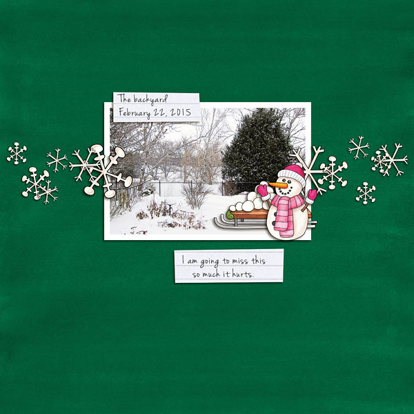 Kate Hadfield Designs "Snow Day" CT layout by Melanie