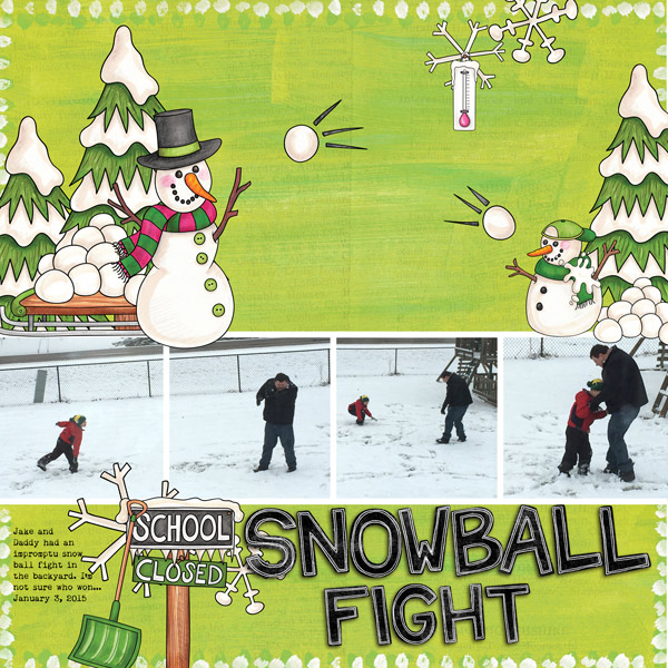 Kate Hadfield Designs "Snow Day" CT layout by Rebecca