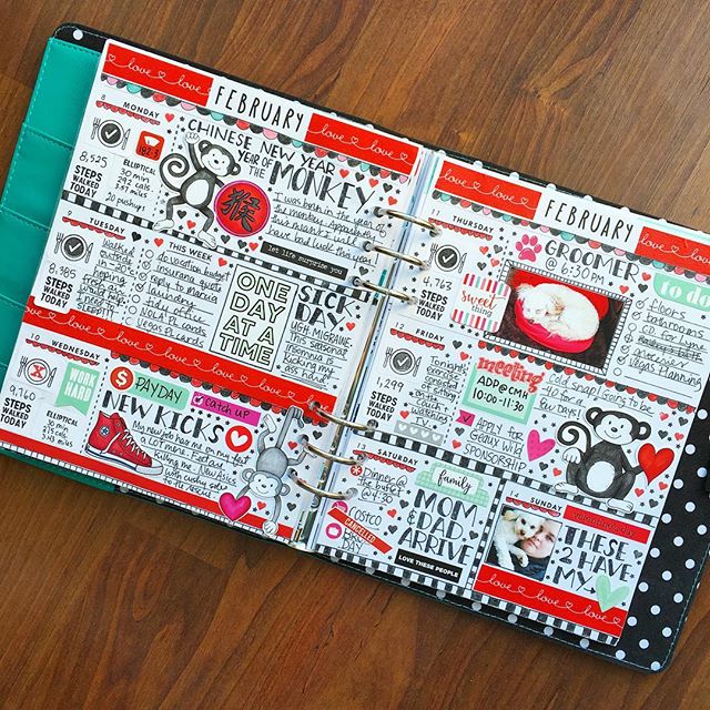 Decorated planner page by Michelle aka QuirkyHeart