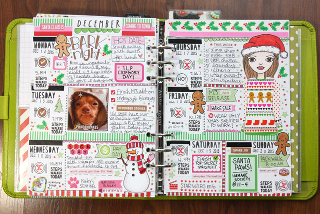 Decorated planner page by Michelle aka QuirkyHeart