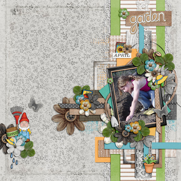 Kate Hadfield Designs creative team "Garden Grown" layout by Erika