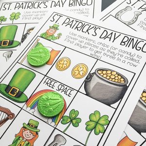 St Patrick's Day Bingo game created by Primary Punch | katehadfielddesigns