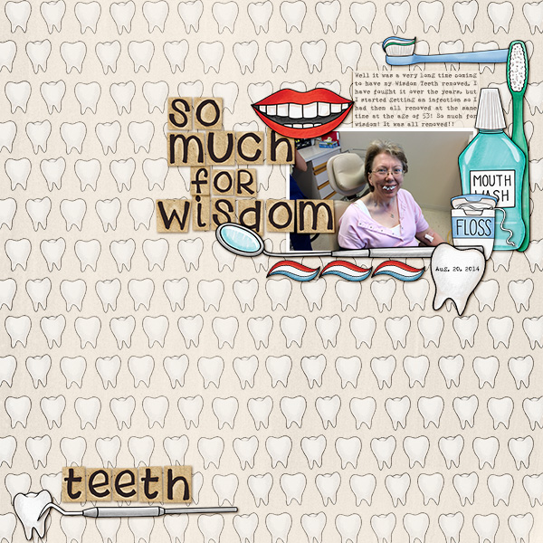 Kate Hadfield Designs creative layout: "Tooth Fairy" | layout by Christa