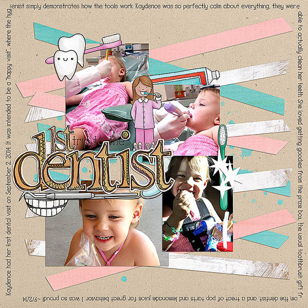 Kate Hadfield Designs creative layout: "Tooth Fairy" | layout by Kristina