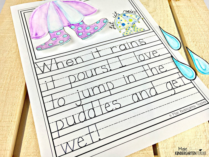 Spring Writing project by Male Kindergarten Teacher | Kate Hadfield Designs