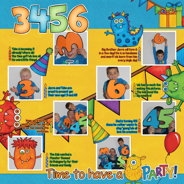 Kate Hadfield Designs Creative Team birthday favourites | Layout by Anneleen
