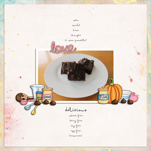 Kate Hadfield Designs creative team "Baked With Love" layout by Melanie