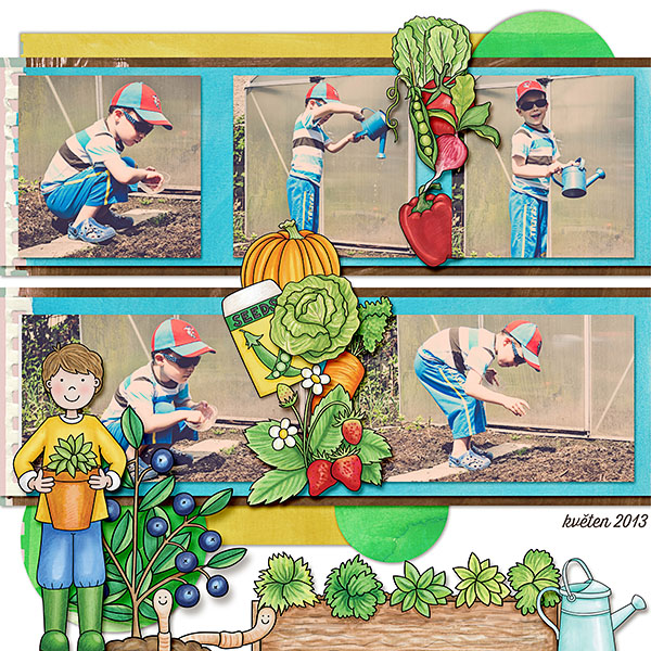 Kate Hadfield Designs Creative Team "Farmer's Garden" | Layout by Dagi