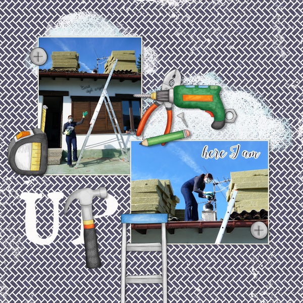 Kate Hadfield Designs Creative Team "Do It Yourself" | Digital scrapbook layout by Olga