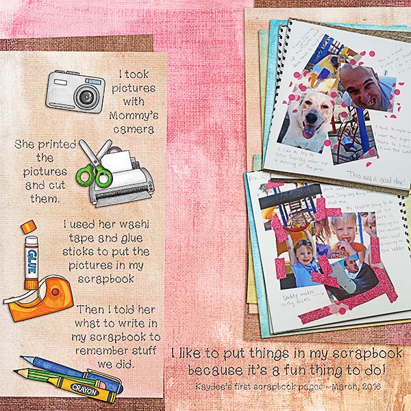 Kate Hadfield Designs Creative Team scrapbooking favourites | Layout by Kristina