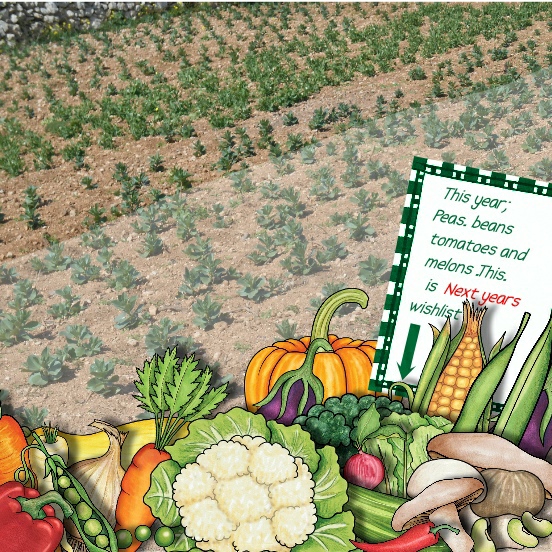Kate Hadfield Designs Creative Team "Vegetable Patch" | Layout by Vivi