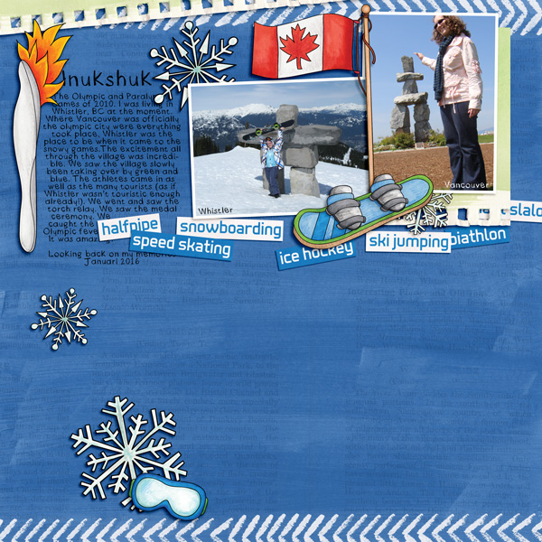 Kate Hadfield Designs Creative Team July 2016 favourites - Scrapbook page by Berniek