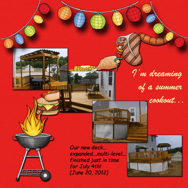 Summer digital scrabpbooking page | scrapbook layout ideas | Kate Hadfield Designs creative team layout by Jenni
