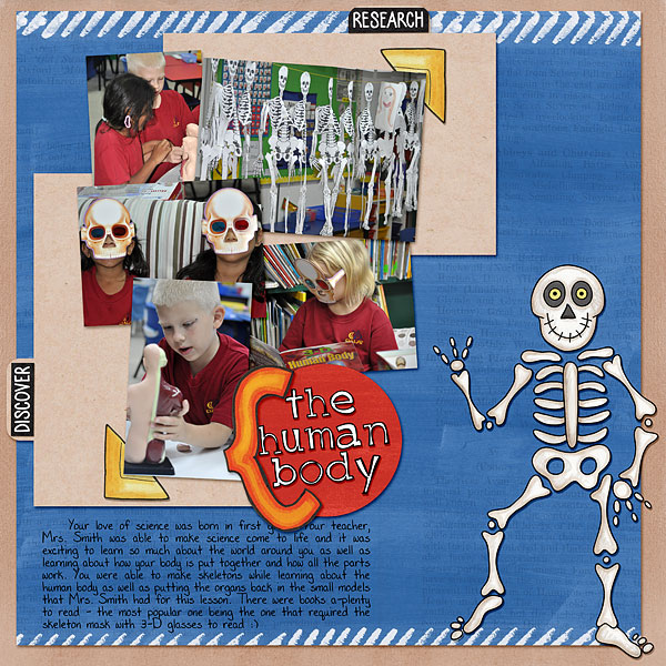 Kate Hadfield Designs Creative Team "Back to School" favourites: Layout by Bethany
