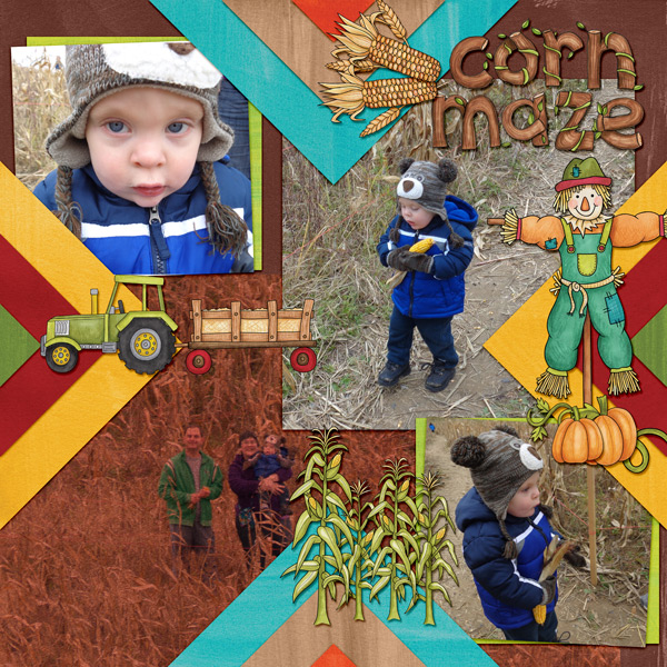 Kate Hadfield Designs Creative Team "Autumn & Fall" Favourites: Digital scrapbook layout by Amy