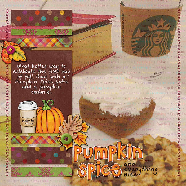 Kate Hadfield Designs Creative Team "Autumn & Fall" Favourites: Digital scrapbook layout by Bethany