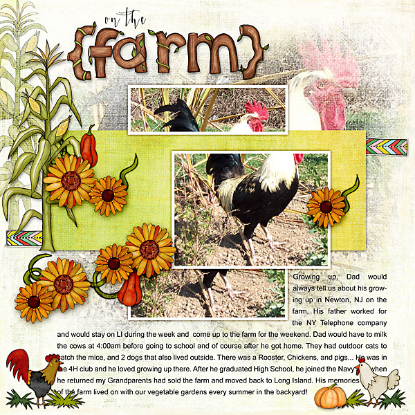 Kate Hadfield Designs Creative Team "Autumn & Fall" Favourites: Digital scrapbook layout by Christa
