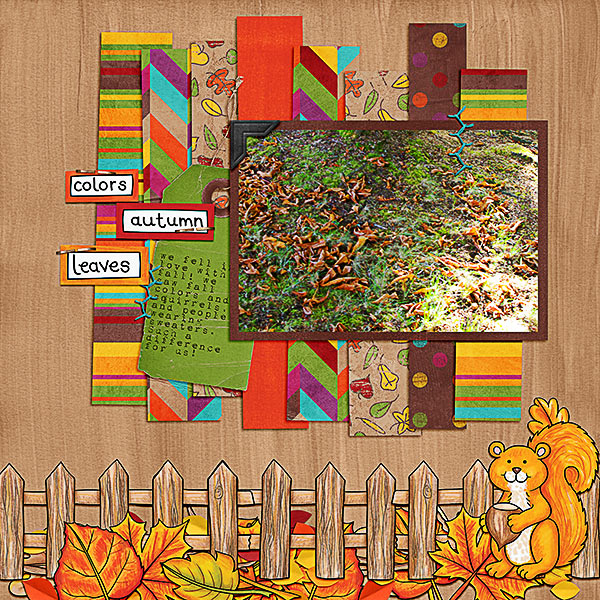 Kate Hadfield Designs Creative Team "Autumn & Fall" Favourites: Digital scrapbook layout by Kristina