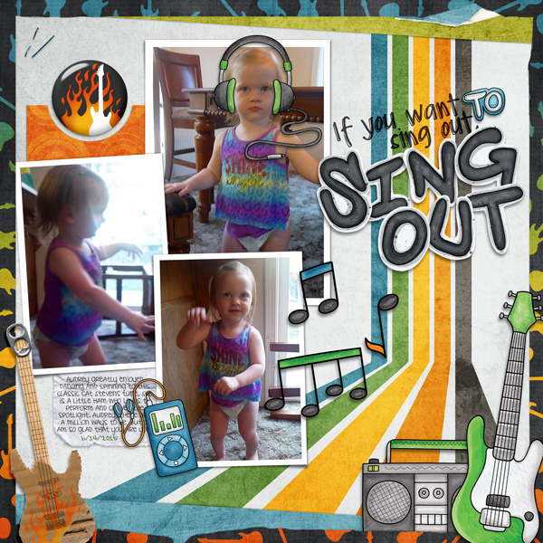 Kate Hadfield Designs Creative Team inspiration: "Srsly Stoked" | Digital scrapbook layout by Molly