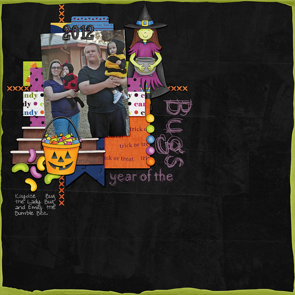 Kate Hadfield Designs Creative Team inspiration: "Halloween Favourites" | Digital scrapbook layout by Kristina