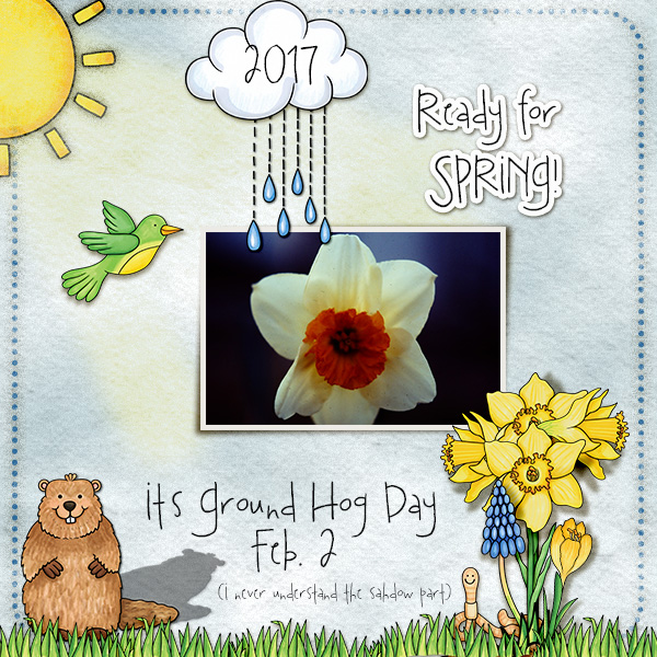 Digital scrapbook layout created with "Signs of Spring" from Kate Hadfield Designs! | Layout by CT member Christa