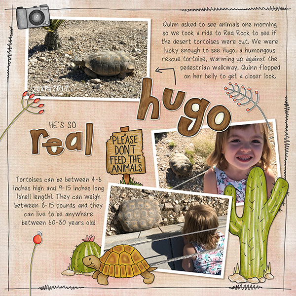 Zoo digital scrapbook page created with "Safari Malarky" wild animal digital scrapbooking kit by Kate Hadfield Designs | layout by Creative Team member Jenna