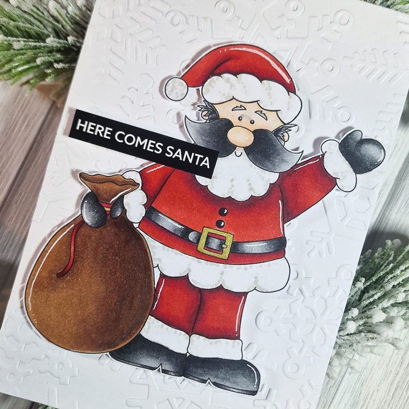 handmade Santa Christmas card