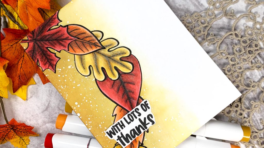Handmade Autumn Thank You card tutorial - Kate Hadfield Designs
