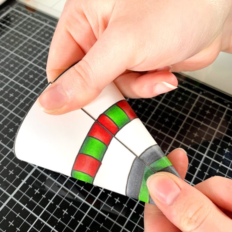 Sasha's Christmas Cones napkin ring craft - Kate Hadfield Designs